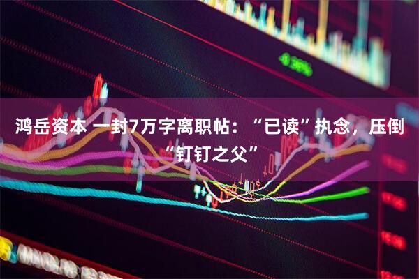 鸿岳资本 一封7万字离职帖：“已读”执念，压倒“钉钉之父”